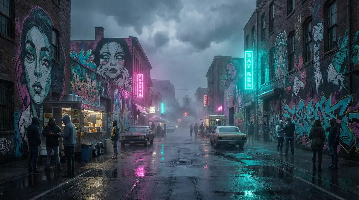 托尼 贾 - 雨夜壁画街